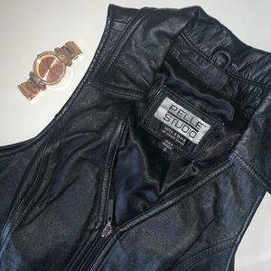 Pelle studio leather vest XS